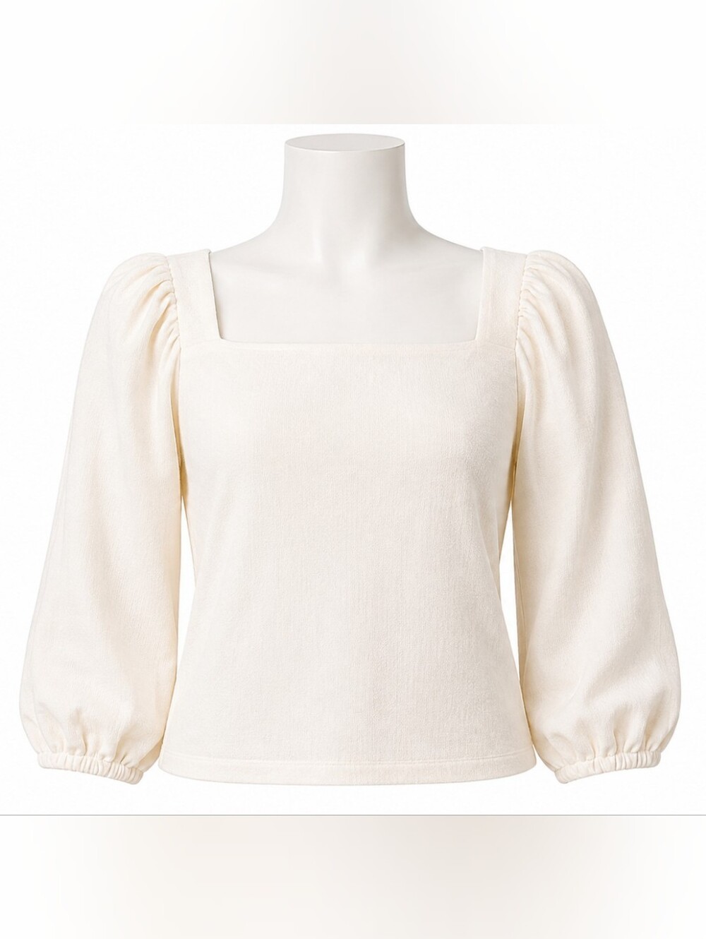 Madewell Textured Cream White Long Sleeve Blouse Top 2X NWT